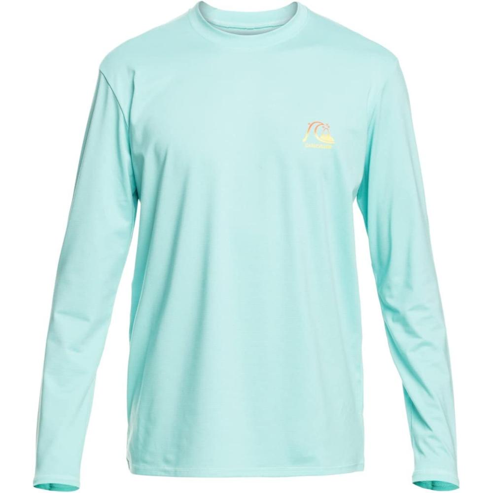 image:imageQuiksilver Mens Heritage Heather Ls Long Sleeve Rashguard Surf TeeAngel Blue Heather