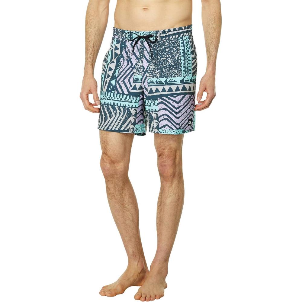 image:imageQuiksilver Mens Mens Ginger Stalks Volley Elastic Waist Boardshort Swim TrunkMidnight Navy