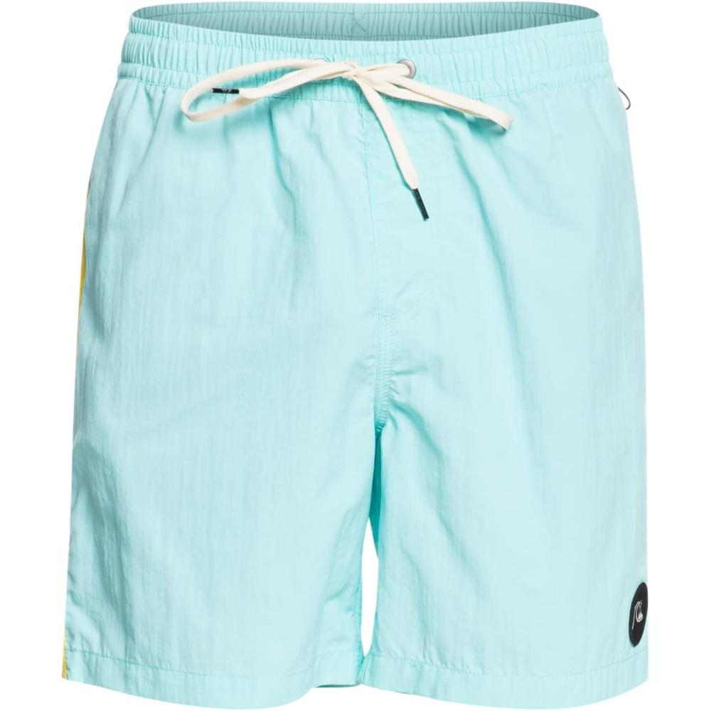 image:imageQuiksilver Mens Mens Ginger Stalks Volley Elastic Waist Boardshort Swim TrunkOcean Beach PleaseAngel Blue