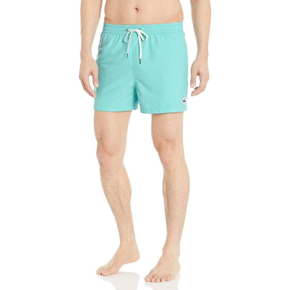 image:imageQuiksilver Mens Standard Everyday 15 Elastic Waist Volley Swim Trunk Bathing SuitAngel Blue Heather