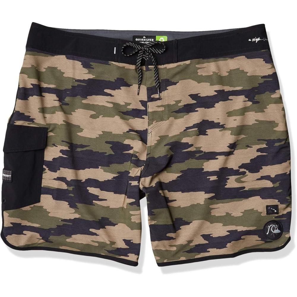 image:imageQuiksilver Mens Standard Highline HI Variable SCALLOP19 Boardshort Swim Trunk Kalamata 40