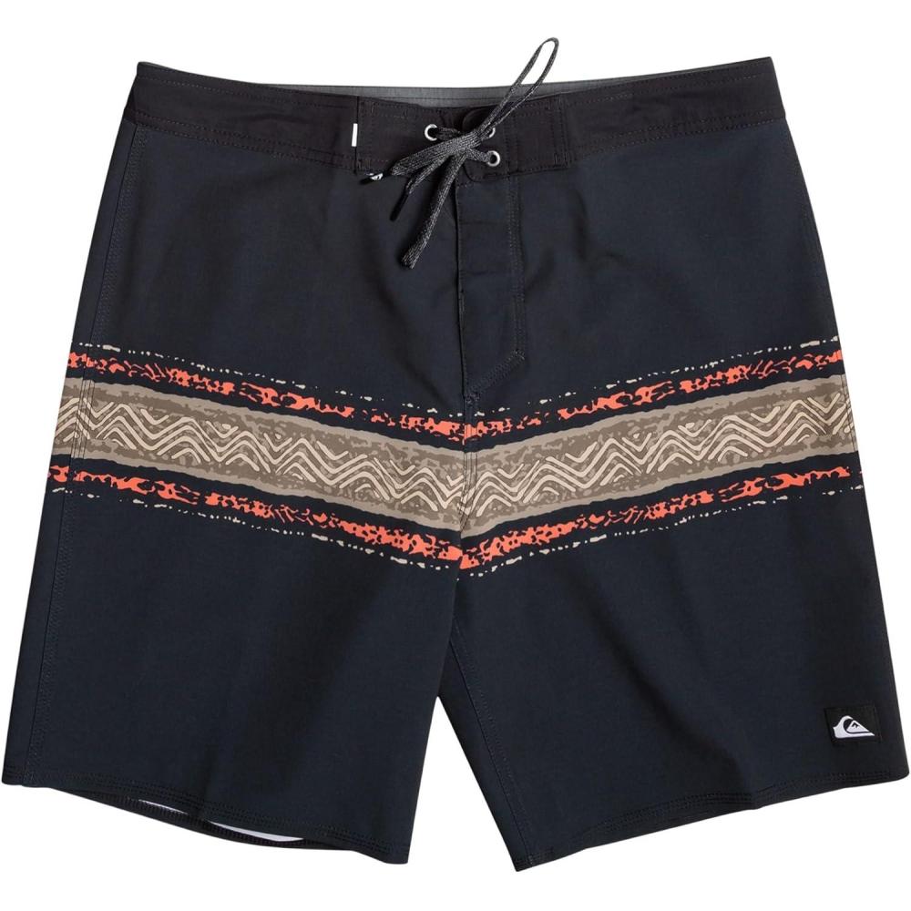 image:imageQuiksilver Mens Standard Surfsilk Mesa Strip 19 Boardshort Swim TrunkBlack 233