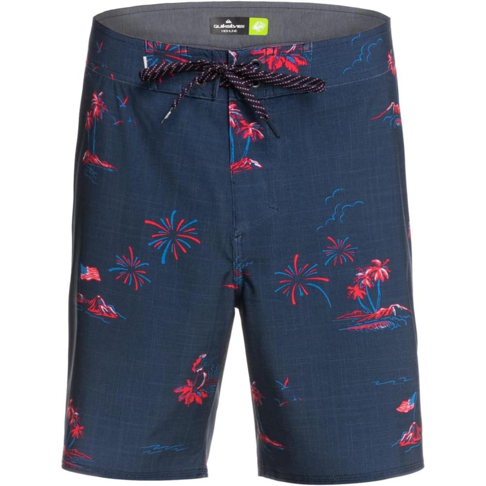 image:imageQuiksilver Mens Surfsilk Washed Sessions 18 Boardshort Swim TrunkPipedNavy Blazer