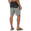 Quiksilver Men’s Standard Surfsilk Inked 21 Boardshort Swim Trunk(Black)