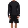 Quiksilver Rash Guard for Men UPF 50+ Big and Tall Swim Long & Short Sleeve Shirt Black