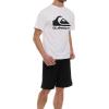 Quiksilver Rash Guard for Men UPF 50+ Big and Tall Swim Long & Short Sleeve Shirt White
