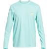 Quiksilver Mens Heritage Heather Ls Long Sleeve Rashguard Surf Tee(Angel Blue Heather)