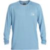 Quiksilver Mens Heritage Heather Ls Long Sleeve Rashguard Surf Tee(Azure Blue 233)