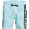 Quiksilver Mens Men’s Ginger Stalks Volley Elastic Waist Boardshort Swim Trunk(Acid Wash/Airy Blue)