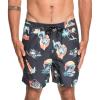 Quiksilver Men’s Standard Sun Damage Volley 17 Boardshort Swim Trunk(Black)