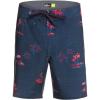 Quiksilver Mens Surfsilk Washed Sessions 18 Boardshort Swim Trunk(Piped/Navy Blazer)