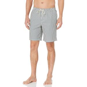 Quiksilver Mens Deck Stripe Volley Volley Swim Trunk Bathing Suit(Ensign Blue Deck Stripe)