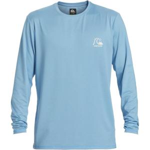 Quiksilver Mens Heritage Heather Ls Long Sleeve Rashguard Surf Tee(Azure Blue 233)