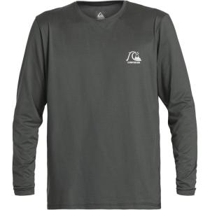 Quiksilver Mens Heritage Heather Ls Long Sleeve Rashguard Surf Tee(Iron Gate 233)
