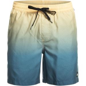 Quiksilver Mens Men’s Ginger Stalks Volley Elastic Waist Boardshort Swim Trunk(Pop Fade – Sahara Sun)