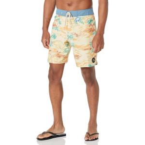 Quiksilver Men’s Standard Hempstretch Scallop 19 Boardshort Swim Trunk Bathing Suit(Golden Rod)