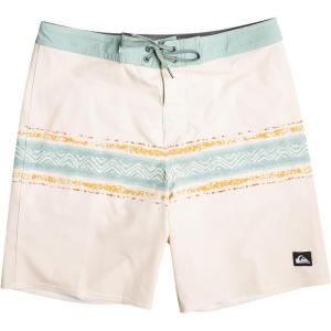 Quiksilver Men’s Standard Surfsilk Mesa Strip 19 Boardshort Swim Trunk(Birch 233)