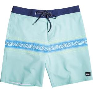 Quiksilver Men’s Standard Surfsilk Mesa Strip 19 Boardshort Swim Trunk(Pastel Turquoise 233)