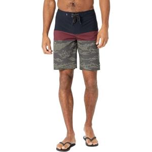 Quiksilver Mens Surfsilk Panel 20 Boardshort Swim Trunk Bathing Suit(Black)