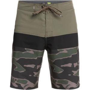 Quiksilver Mens Surfsilk Panel 20 Boardshort Swim Trunk Bathing Suit(Fallen Rock)