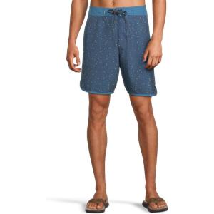 Quiksilver Mens Surfsilk Scallop 19 Boardshorts(American Navy)