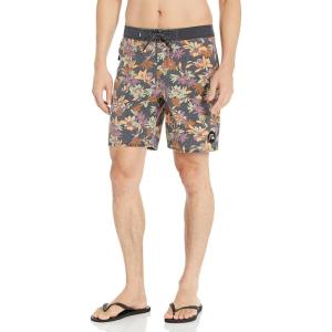 Quiksilver Men’s Surfsilk Washed 18 Boardshort Swim Trunk Bathing Suit(Iron Gate)