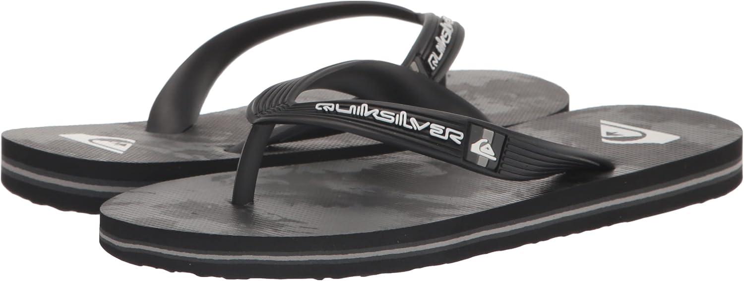 image:imageQuiksilver Boys Molokai Art Youth FlipFlopBlackGreyBlack 1