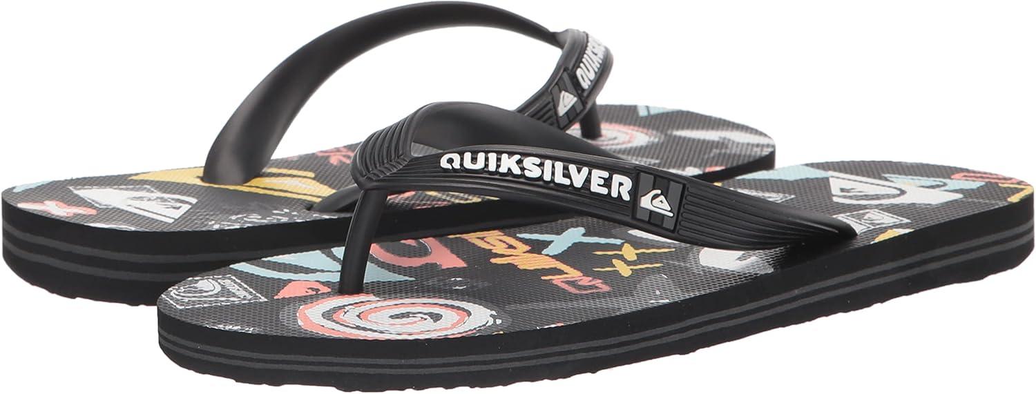 image:imageQuiksilver Boys Molokai Art Youth FlipFlopBlackGreyBlack