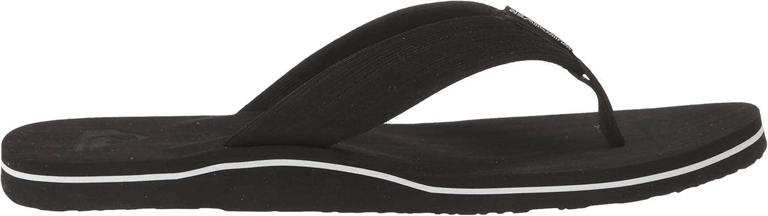 image:imageQuiksilver mens Molokai Layback Textured Flip Flop SandalsBlackWhiteBlack