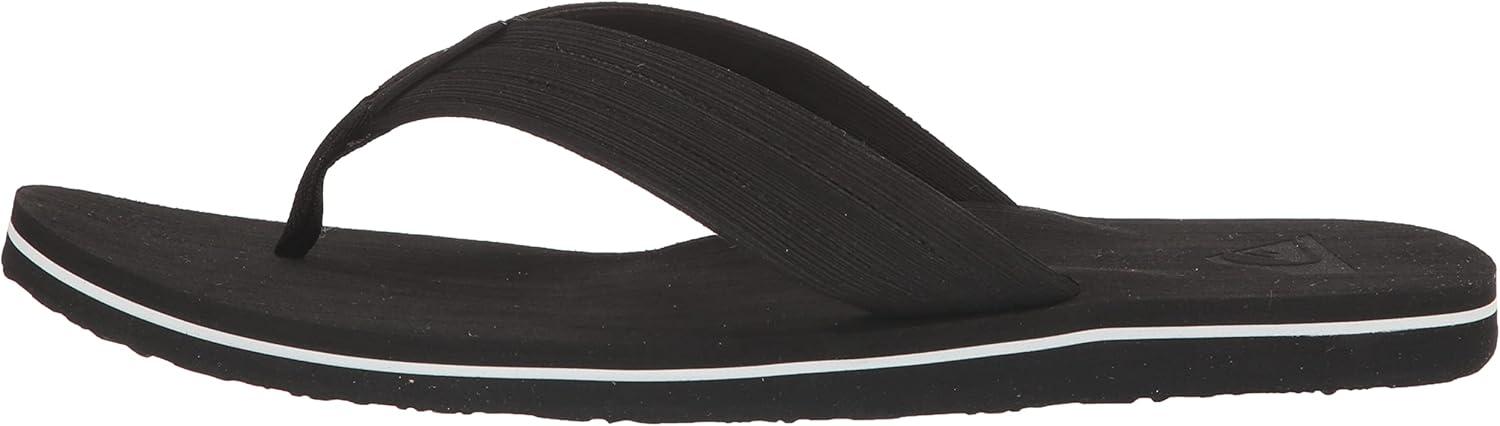 image:imageQuiksilver mens Molokai Layback Textured Flip Flop SandalsBlackWhiteBlack