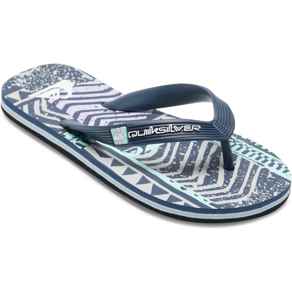 image:imageQuiksilver Boys Molokai Art Youth FlipFlopBlackBlackGrey