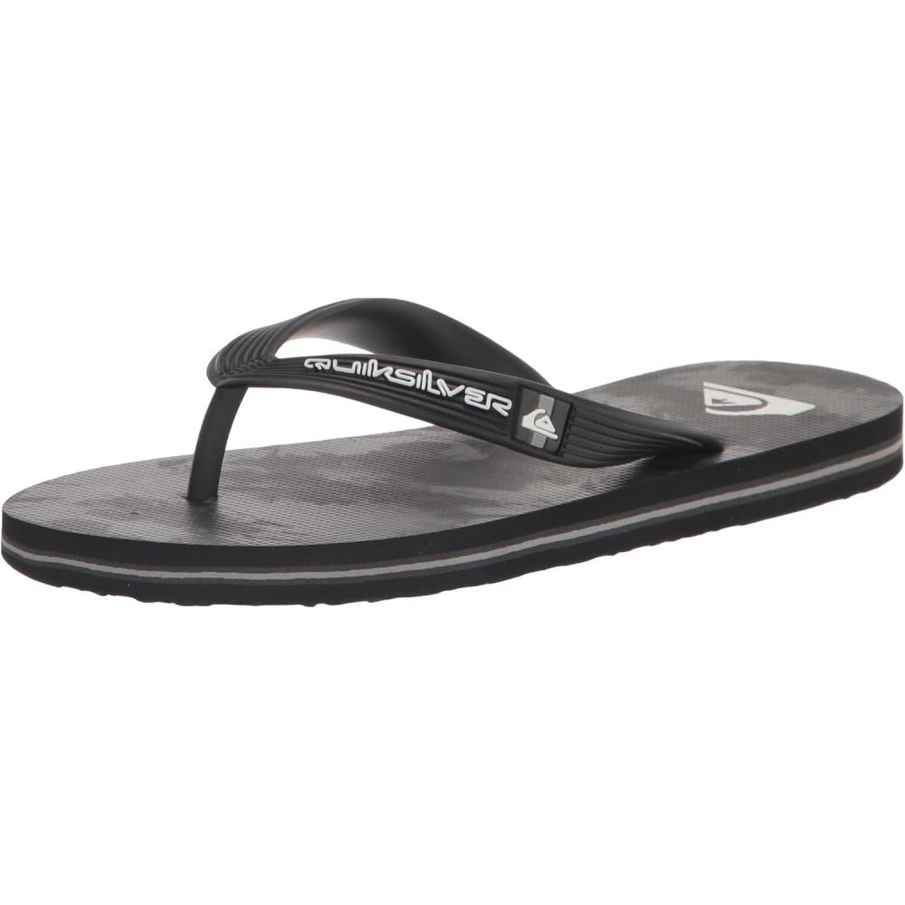 image:imageQuiksilver Boys Molokai Art Youth FlipFlopBlackGreyBlack 1
