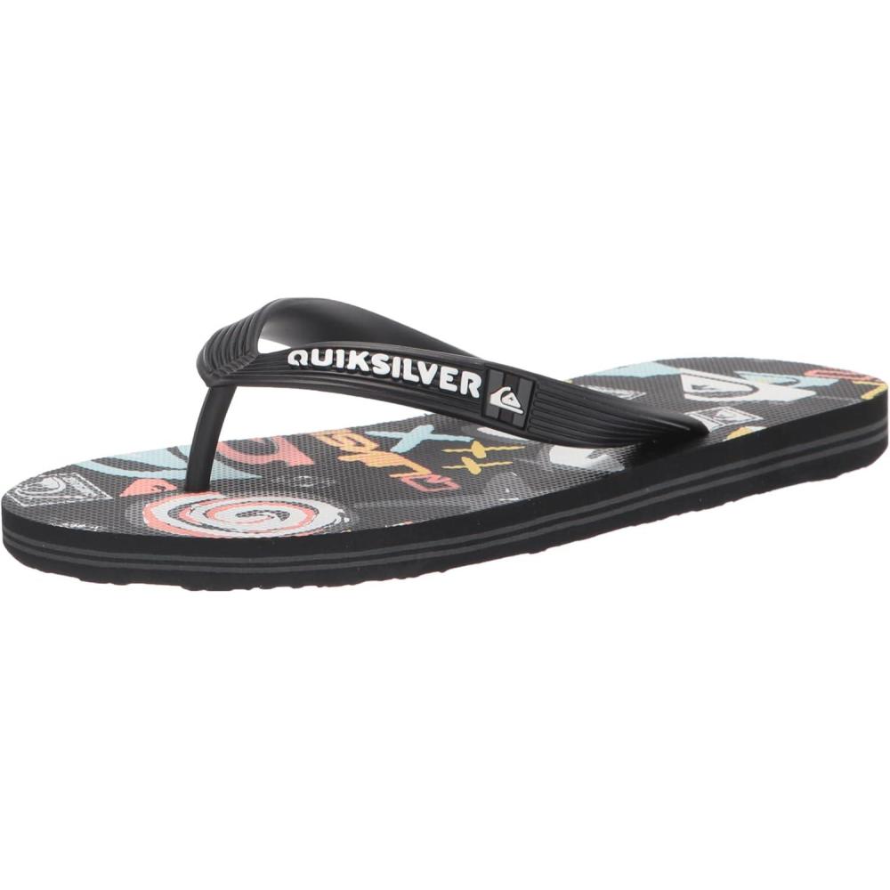 image:imageQuiksilver Boys Molokai Art Youth FlipFlopBlackGreyBlack