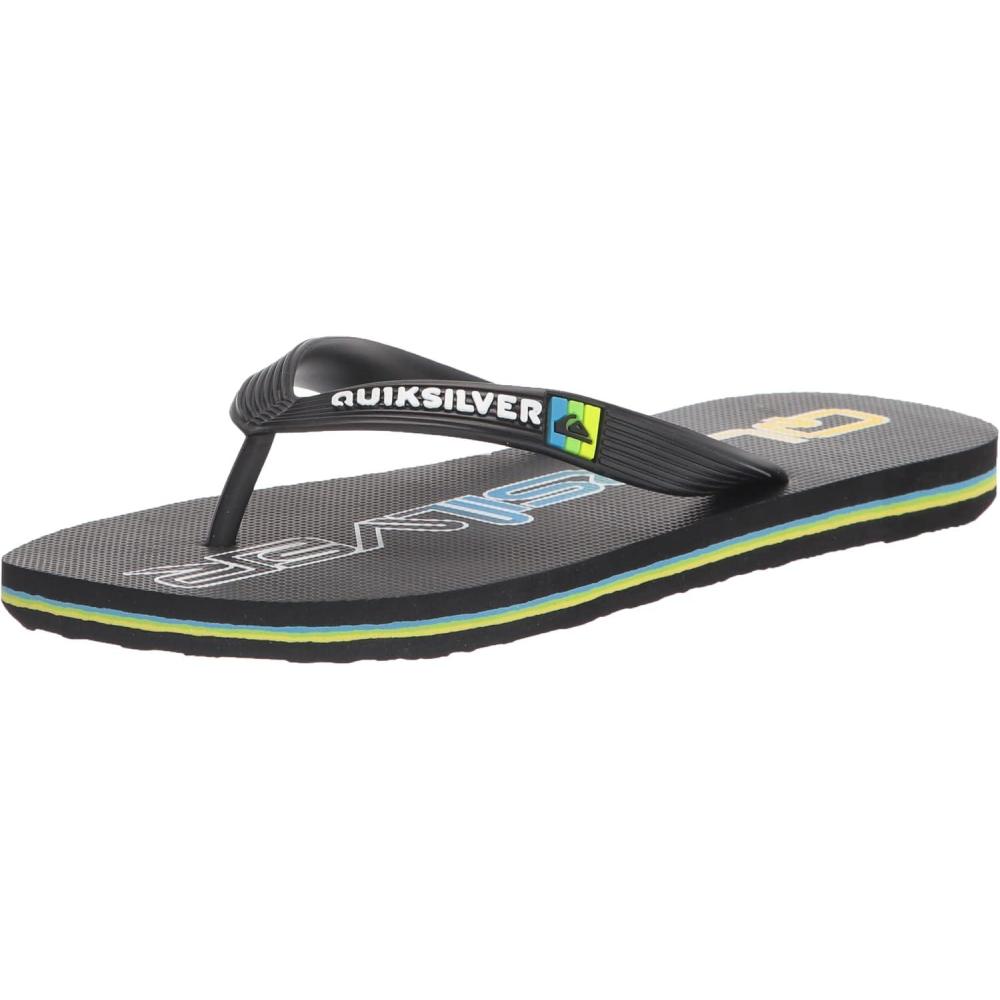 image:imageQuiksilver Boys Molokai Art Youth FlipFlopBlackGreyGreen