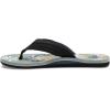 Quiksilver mens Molokai Layback Textured Flip Flop Sandals(Black Grey Green)
