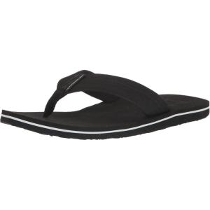 Quiksilver mens Molokai Layback Textured Flip Flop Sandals(Black/White/Black)