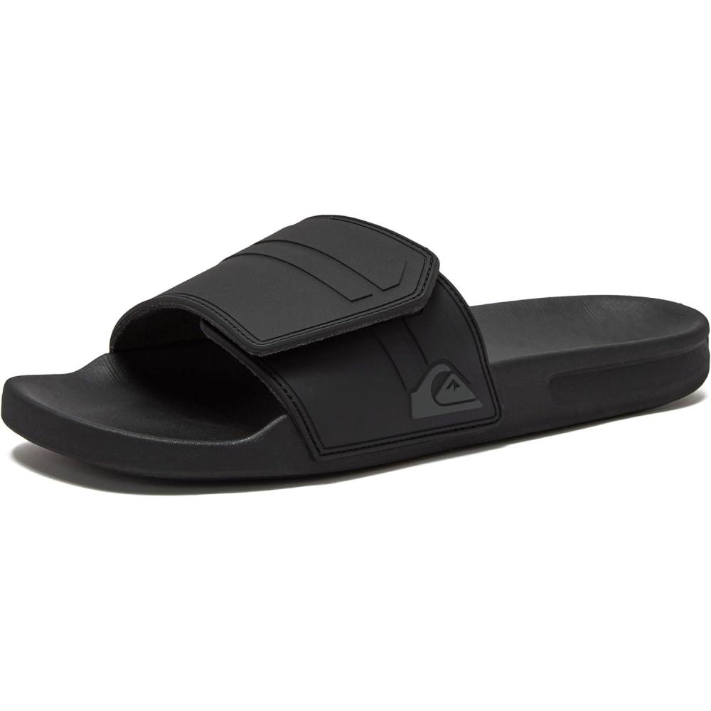 image:imageQuiksilver mens Rivi Slide Adjust SandalBlackGreyBlack Rivi Slide Adjust