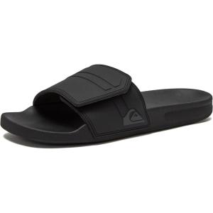 Quiksilver mens Rivi Slide Adjust Sandal(Black/Grey/Black Rivi Slide Adjust)