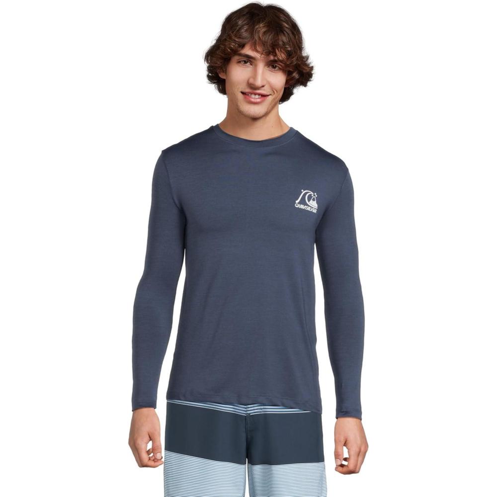 image:imageQuiksilver Mens DNA Logo Surf Tee Long Sleeve Surf TeeNavy Heather