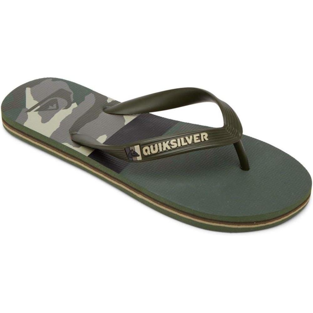 image:imageQuiksilver UnisexChild Molokai Panel Youth 3 Point SandalGreenBlackGreen Molokai Panel Youth