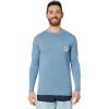 Quiksilver Men’s DNA Logo Surf Tee Long Sleeve Surf Tee(Blue Shadow)