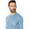 Quiksilver Men’s DNA Logo Surf Tee Long Sleeve Surf Tee(Blue Shadow)