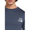 Quiksilver Men’s DNA Logo Surf Tee Long Sleeve Surf Tee(Navy Heather)