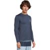 Quiksilver Men’s DNA Logo Surf Tee Long Sleeve Surf Tee(Navy Heather)