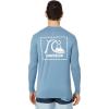 Quiksilver Men’s DNA Logo Surf Tee Long Sleeve Surf Tee(Blue Shadow)