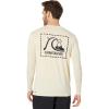 Quiksilver Men’s DNA Logo Surf Tee Long Sleeve Surf Tee(Oyster White)