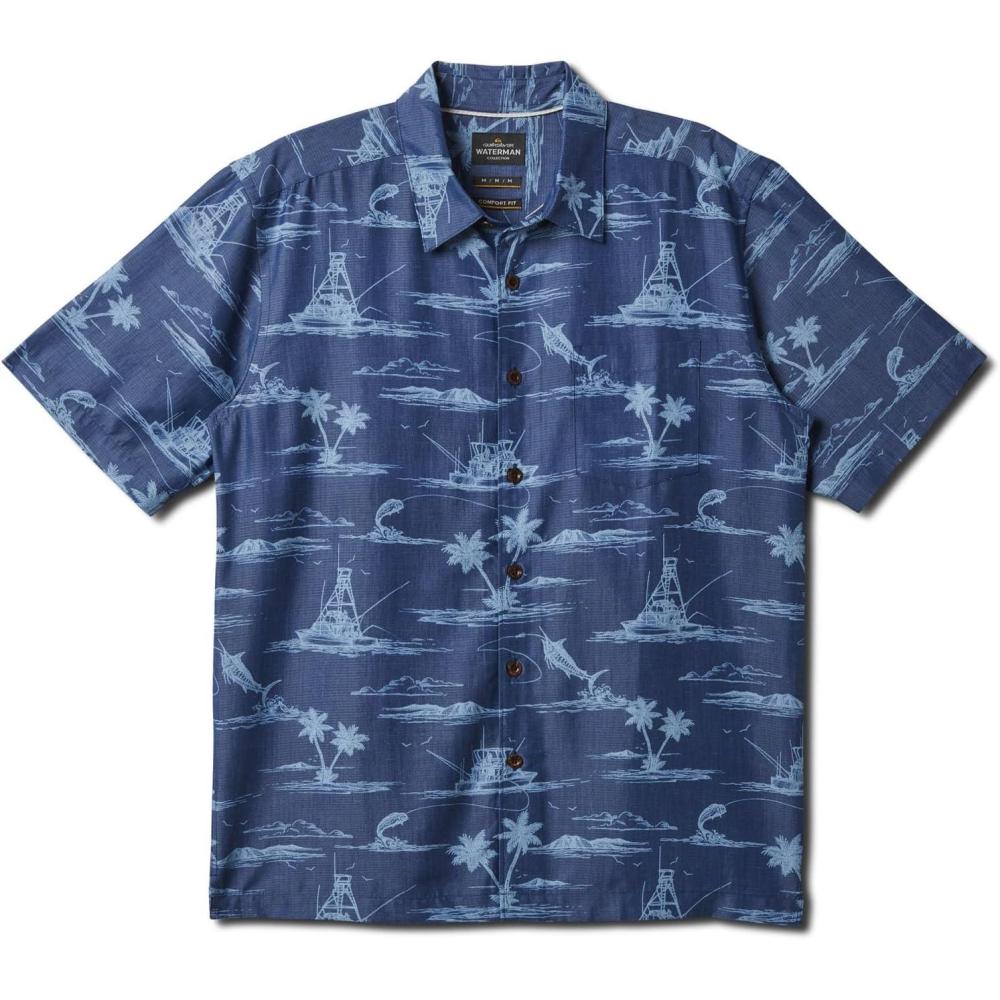 image:imageQuiksilver Mens Paradise Found Shirt Color Wave Size XLarge