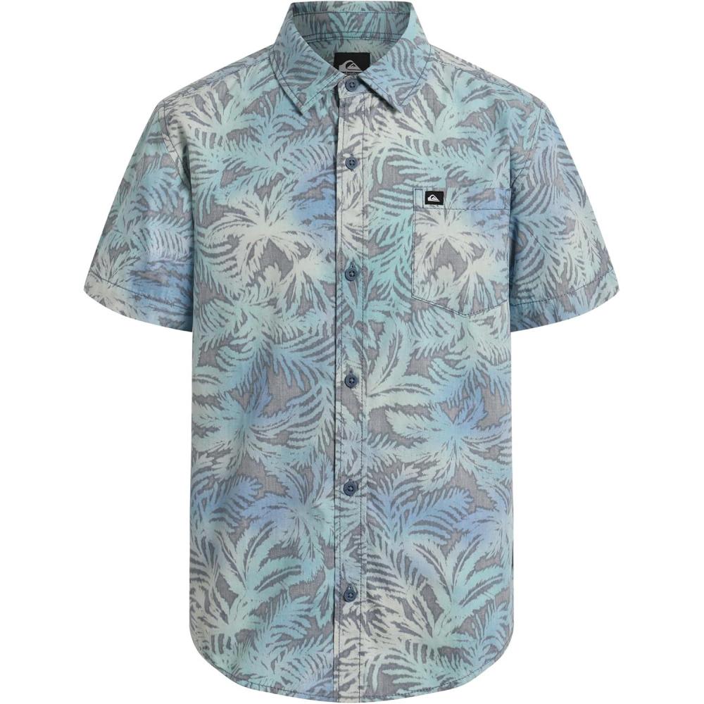 image:imageQuiksilver Boys Short Sleeve Classic Woven Shirt Button Down Top Stylish amp ComfortableStormy Seas