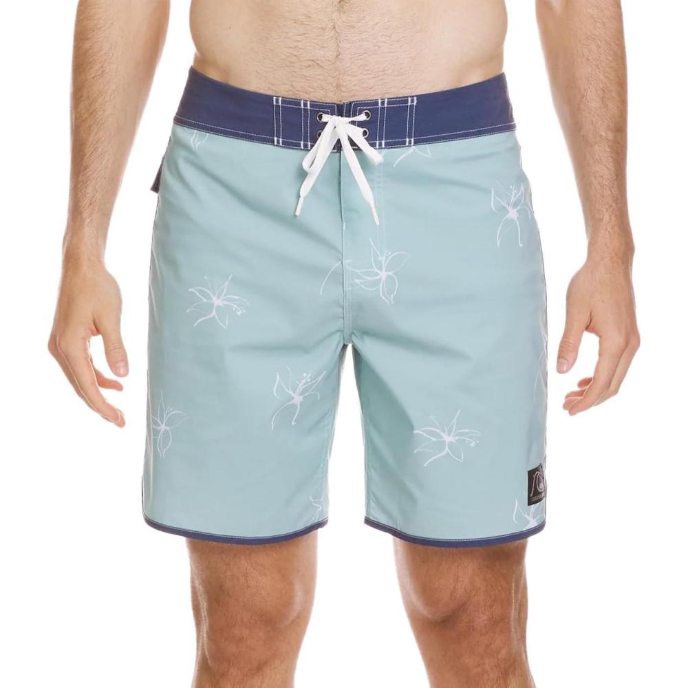 image:imageQuiksilver Original Scallop 18 Boardshorts Swim TrunkJade Gray