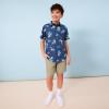 Quiksilver Boys’ Short Sleeve Classic Woven Shirt, Button Down Top, Stylish & Comfortable(Navy Floral)